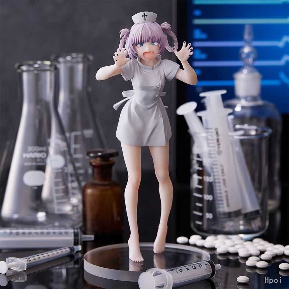 19cm chamada da noite anime nanakusa nazuna vampiro enfermeira pvc figura de ação coleção modelo boneca ornamentos brinquedos presente