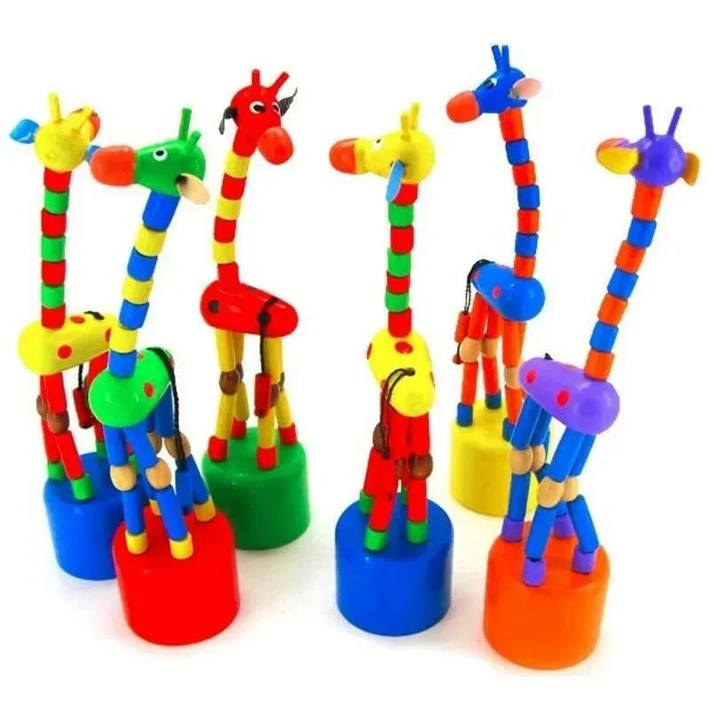Juguete educativo Montessori para niños, juguetes de madera para niños, ejercicio de aprendizaje temprano, dedos de bebé, materiales flexibles, juguete de jirafa, regalo