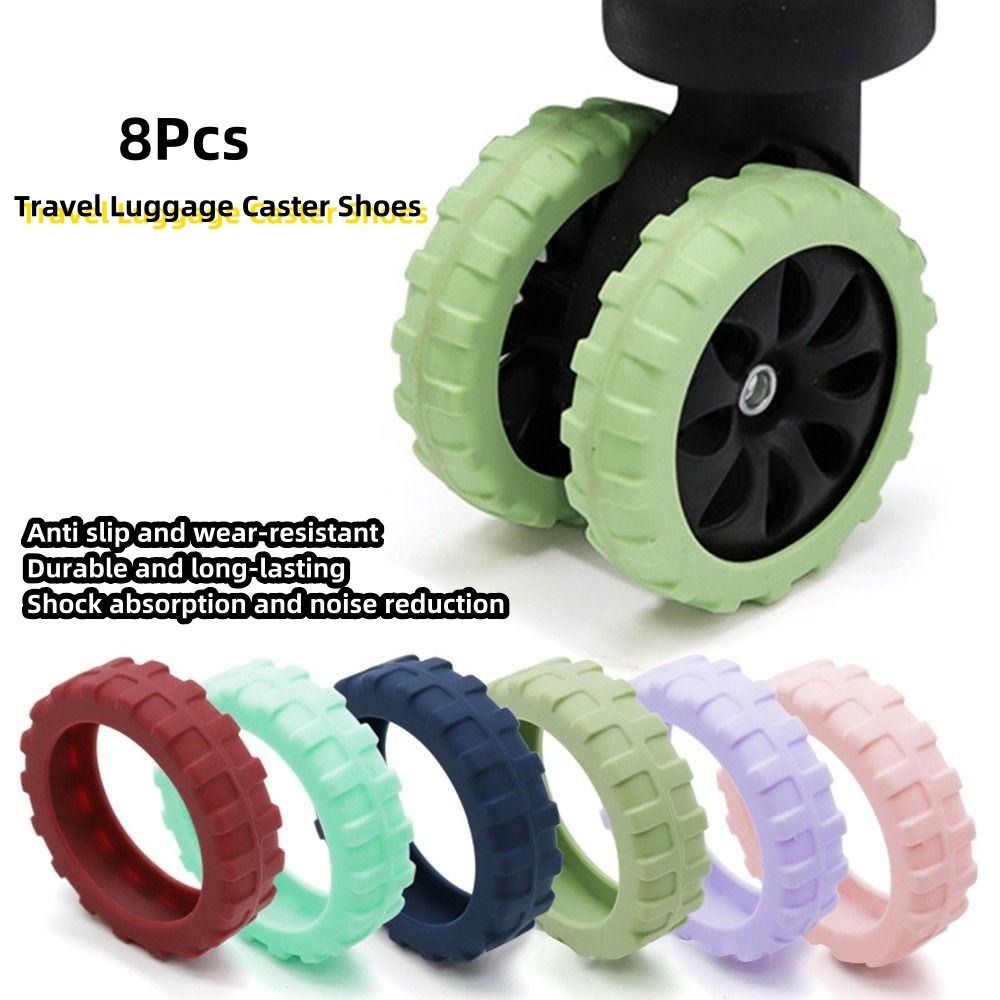 8 pz/set parti di valigie assi bagagli da viaggio scarpe con rotelle in silicone con suono silenzioso ruote per bagagli protezione ridurre il rumore