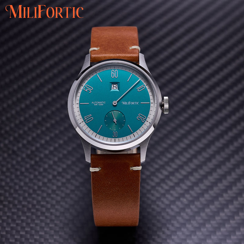 Milifortic 38 мм минималистичные автоматические часы Jumping Hour мужские R08 с сапфировым стеклом 10ATM винтажные механические часы из нержавеющей стали