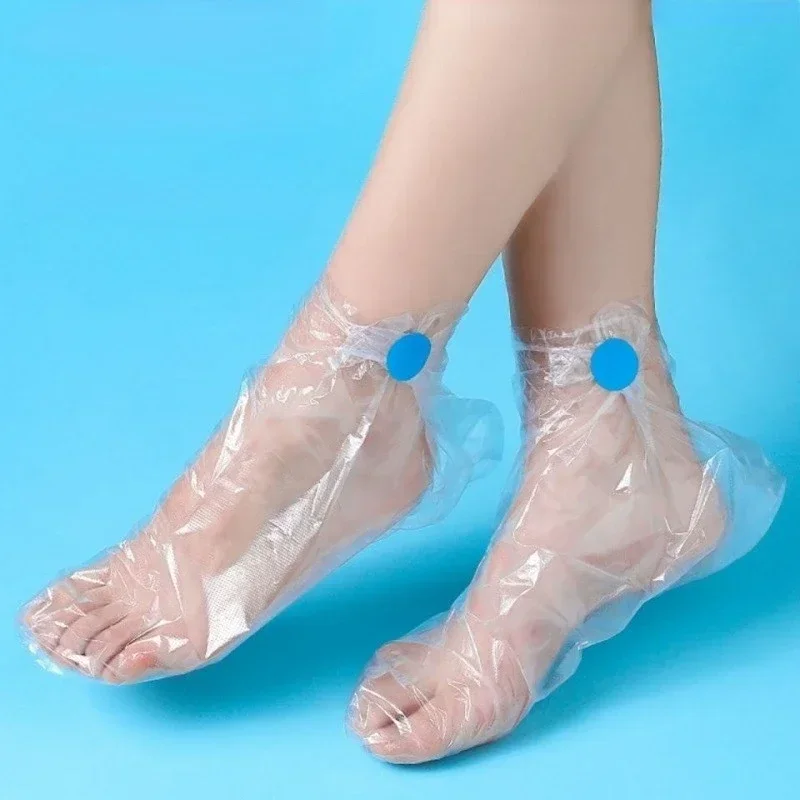Bolsas desechables transparentes para pies, cubiertas desintoxicantes para SPA, pedicura, previene la infección, elimina el baño agrietado, herramientas para el cuidado de los pies, 100 unids/bolsa