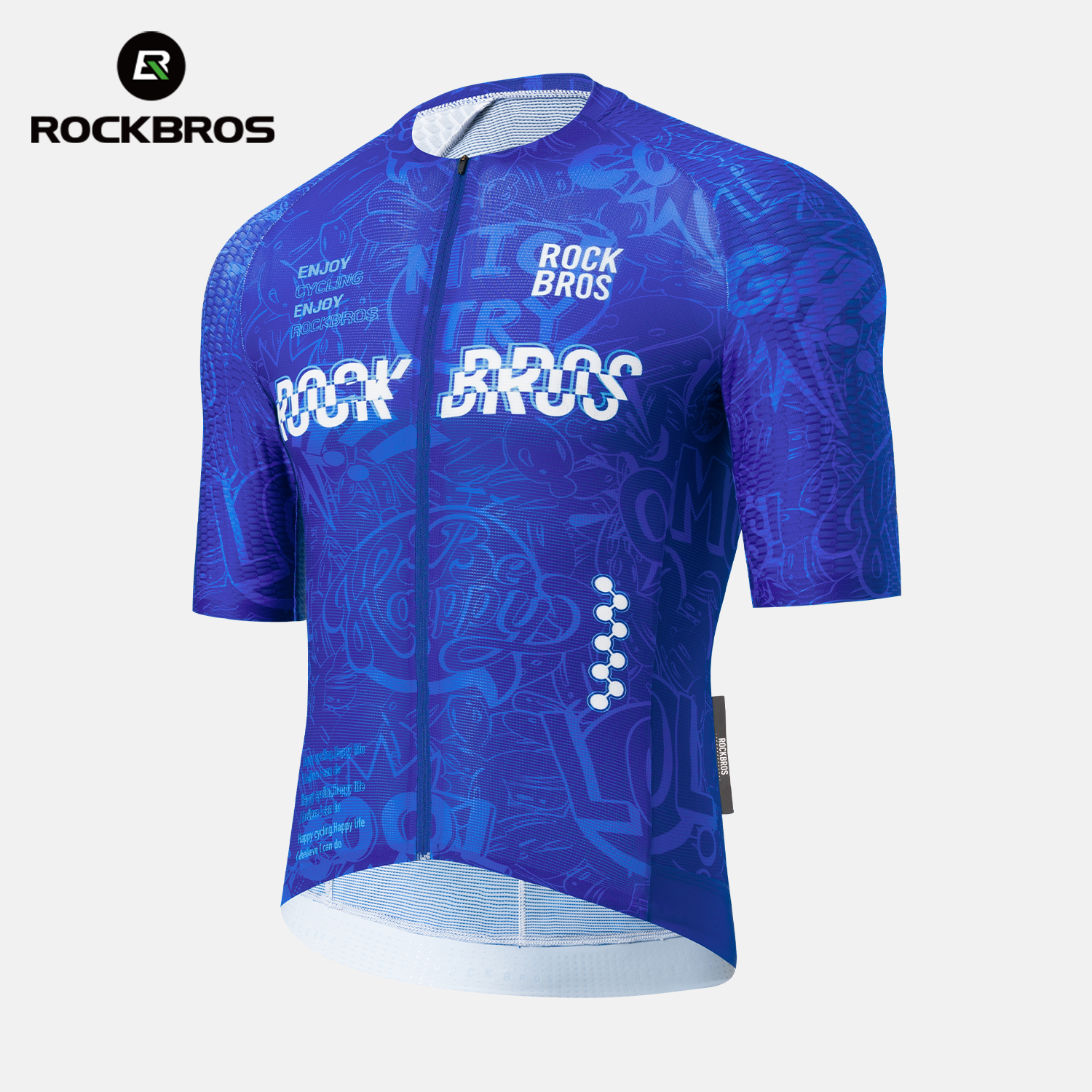 ROCKBROS Camiseta de ciclismo de verano para hombre Jersey ligero y transpirable de manga corta camisa de carrera cómoda elástica ropa de ciclismo