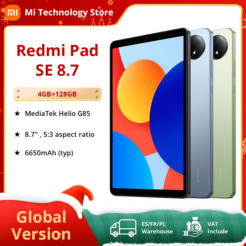 Version mondiale Xiaomi Redmi Pad SE 8.7 LCD MediaTek Helio G85 octa-core CPU 6650mAh batterie 18W charge rapide 8MP caméra 90Hz