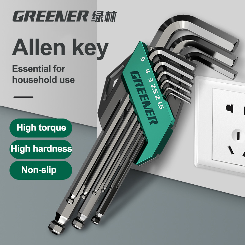 GREENERY Greener Удлиненный Радужный Ключ Набор шестигранных ключей Шестигранный ключ Многофункциональный инструмент с короткой рукояткой Универсальный гаечный ключ