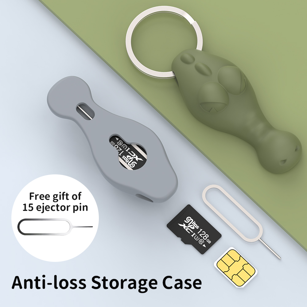 Anti-Lost-SIM-Karte Auswurf stift Nadel mit Aufbewahrung koffer Universal Handy Auswerfer Pin Sim TF Karten entferner Fach halter Schlüssel ring