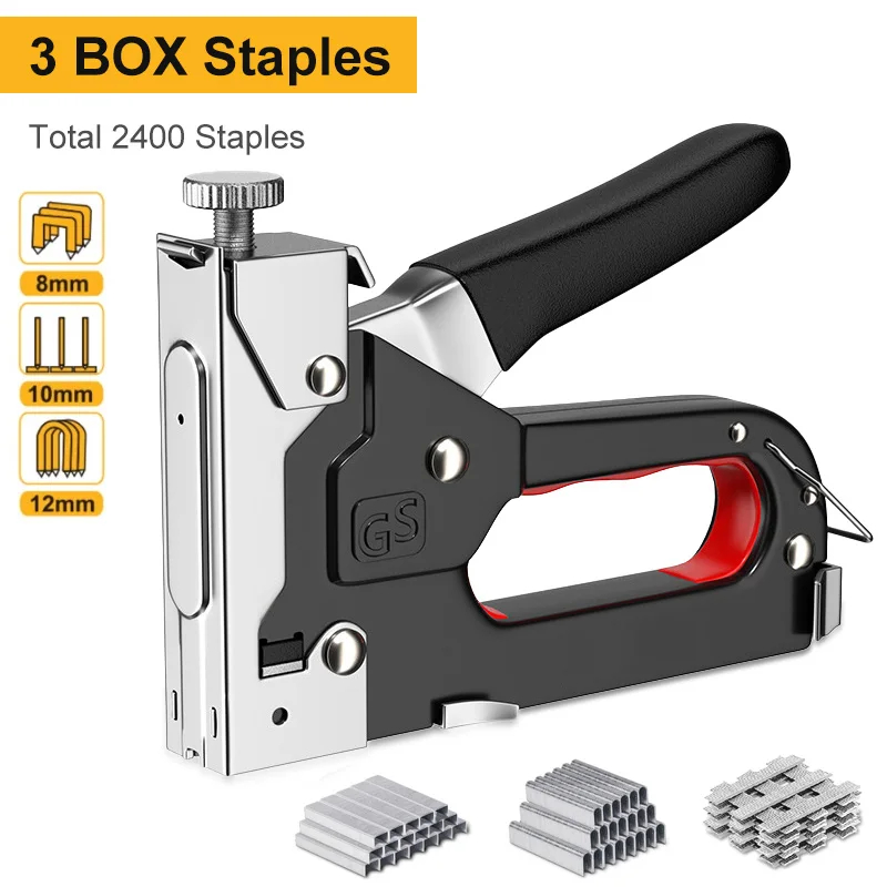 Pistola per chiodatura manuale Pistola per chiodatura per codice per uso domestico leggero Chiodo ad aria Lavorazione del legno Libro speciale per punti metallici diretti Strumenti di carpenteria U/T/N