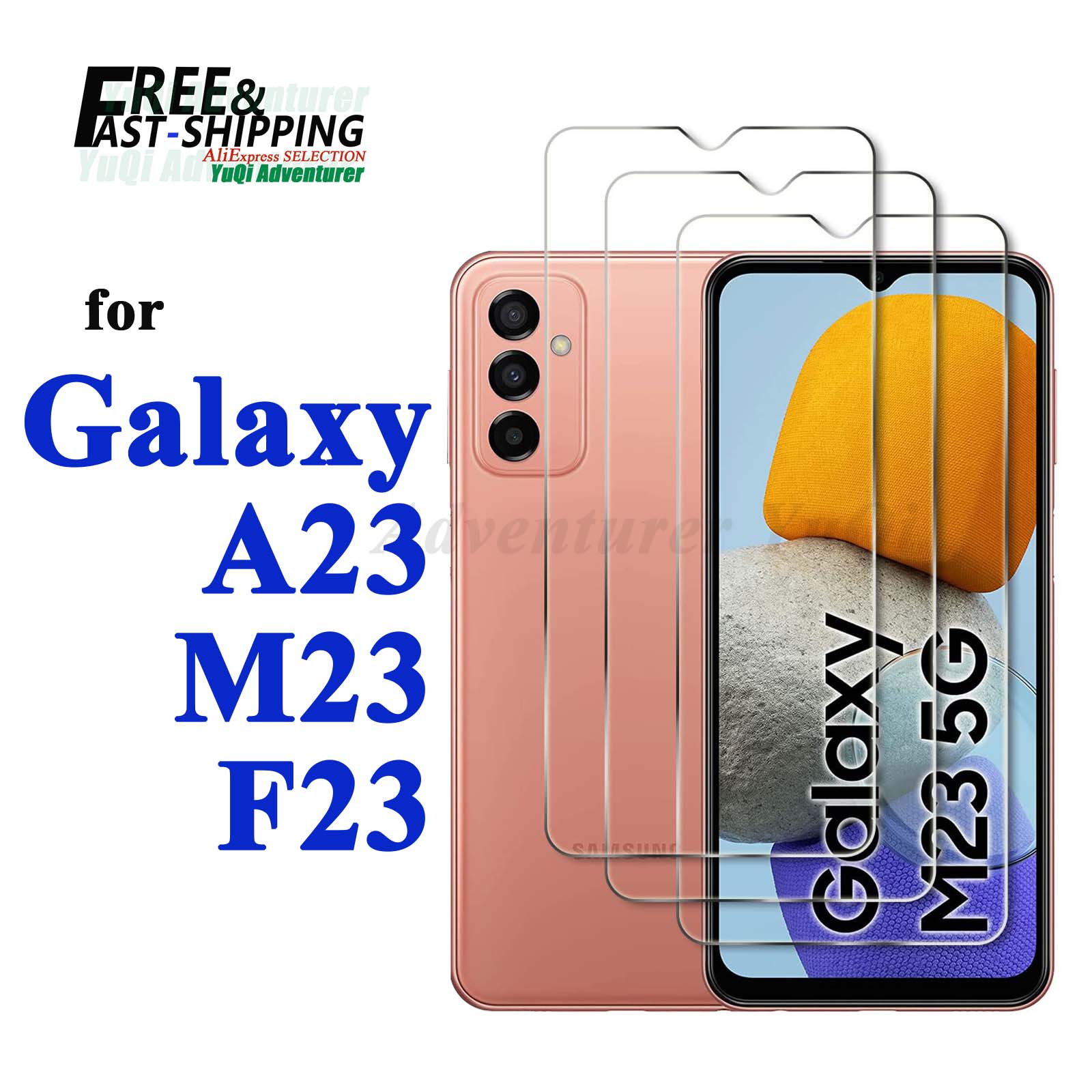 Protector de pantalla para Galaxy A23 M23 F23 Samsung vidrio templado alto aluminio 9H funda transparente amigable