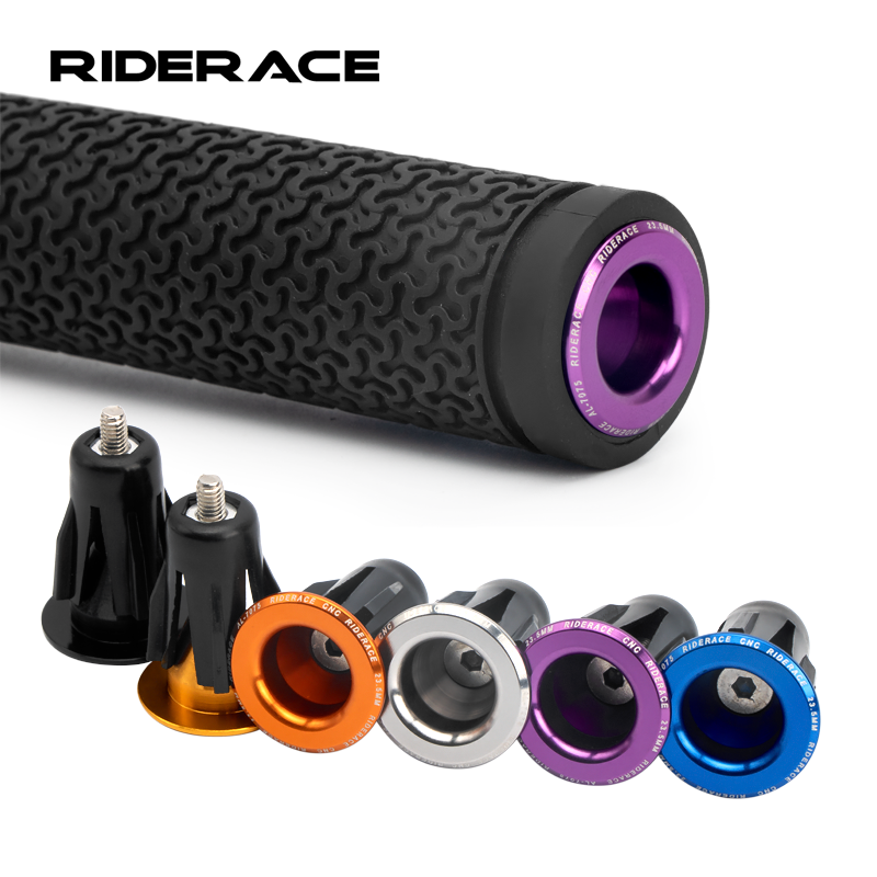 RIDERACE จักรยาน Grip HandleBar End CAP 23.5 มม.อลูมิเนียมอัลลอยด์ขี่จักรยานจับบาร์ Grips ปลั๊กหมวกสําหรับจักรยานเสือภูเขา MTB