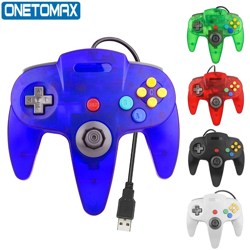 Manette de jeu filaire USB N64 manette de jeu contrôleur pour ordinateur Mac poignée PC manette de jeu USB