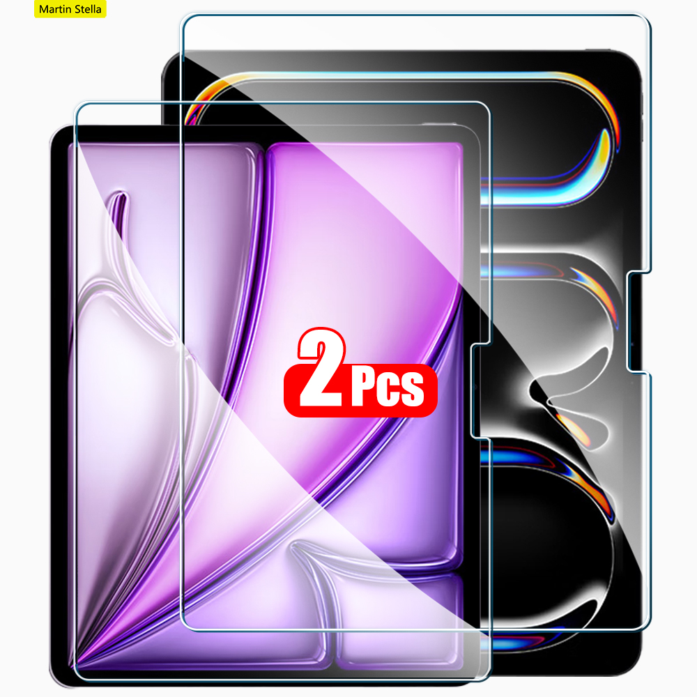 Protector de pantalla de vidrio templado para ipad Pro Air 13 11 2024 M4 M2 Air 5 4 Pro 12,9 11 M3 M5 2025 2026, 2 uds.