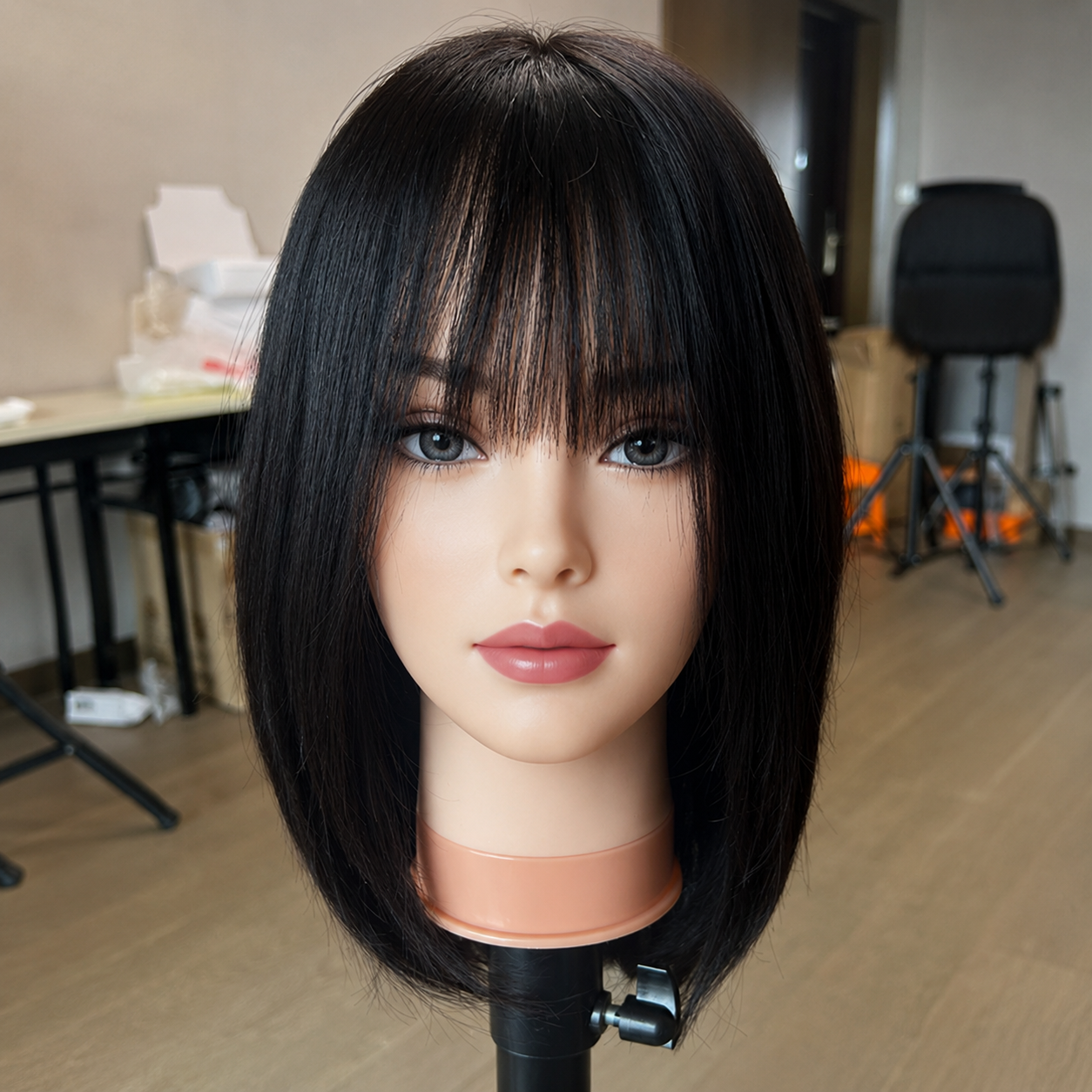 Luksusowa Koszerna Peruka Sheitel, 100% Europejskie Włosy Virgin, Peruka z Jedwabną Bazą, Krótki Bob, Peruka Żydowska z Włosów Naturalnych, Miękka i Naturalna