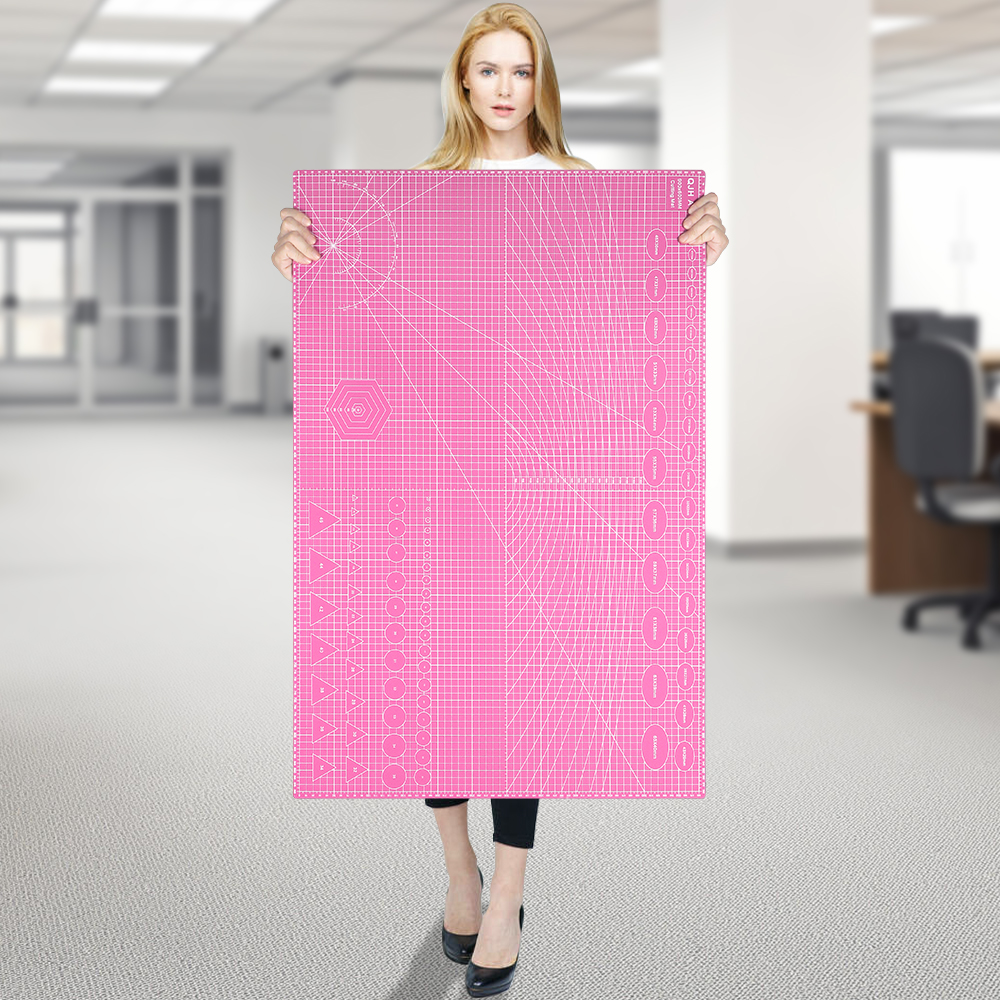 Tapete de corte a1, cor dupla, 35,43 '' * 23,62", dupla face, pvc, multiuso, autocurativo, almofada de papel durável