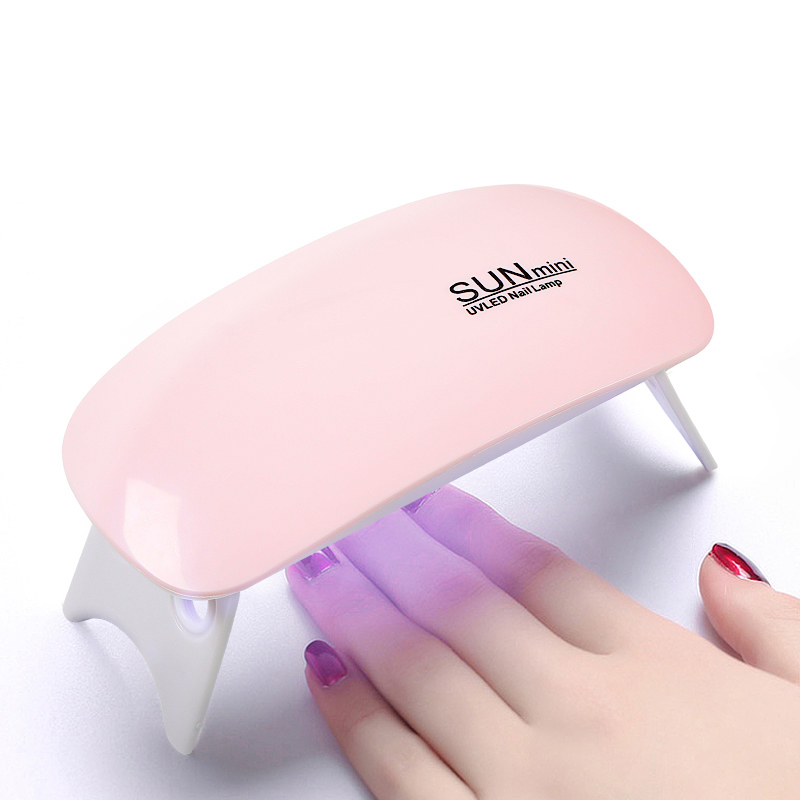 Mini lámpara de uñas con luz UV, esmalte de Gel LED curado, rosa y blanco, máquina secadora de uñas portátil USB UV para el hogar, herramienta seca para uñas, lámpara de barniz de Gel