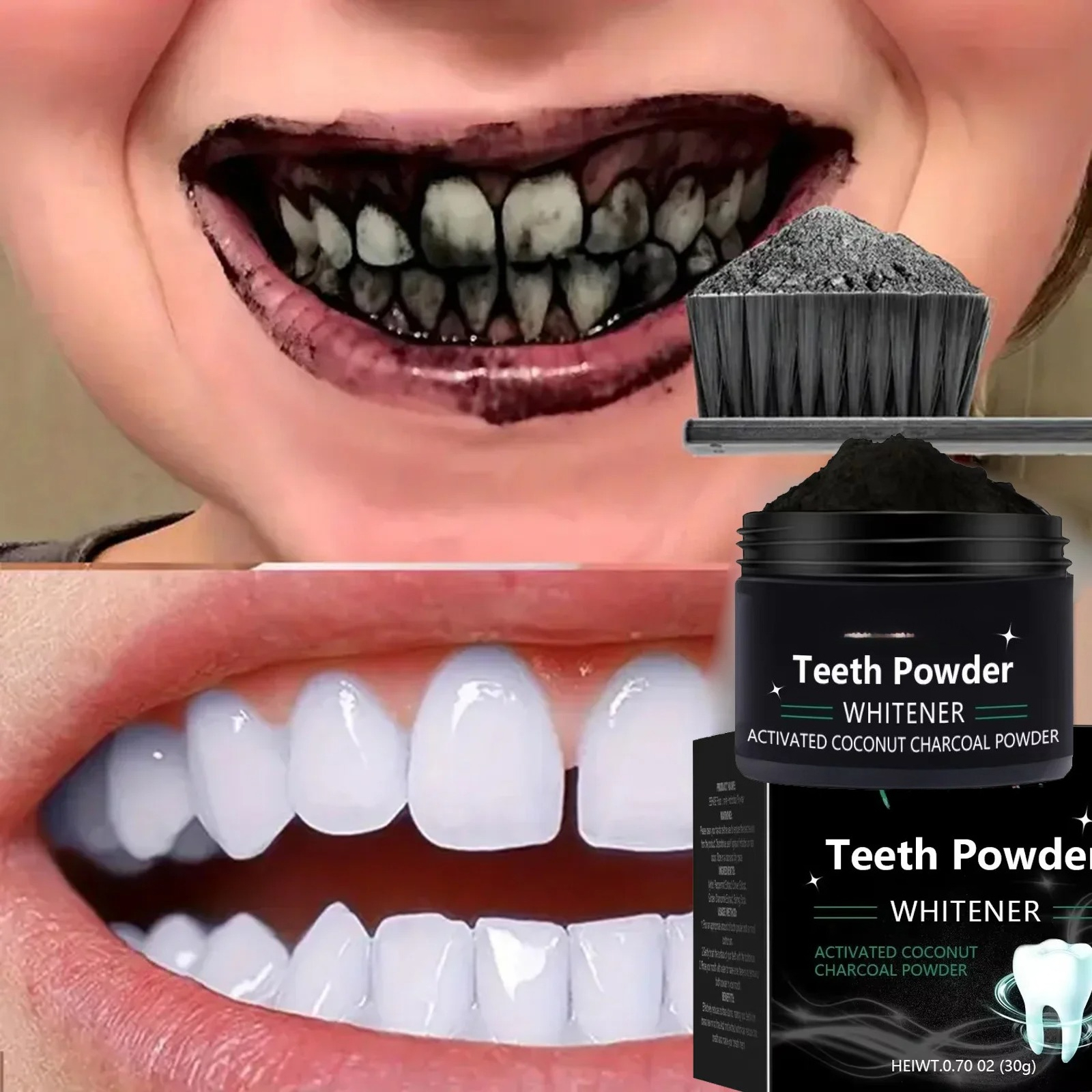 Poudre de blanchiment des dents – Blanchiment naturel et nettoyage en profondeur pour hommes et femmes, dentifrice quotidien à haleine fraîche 2026