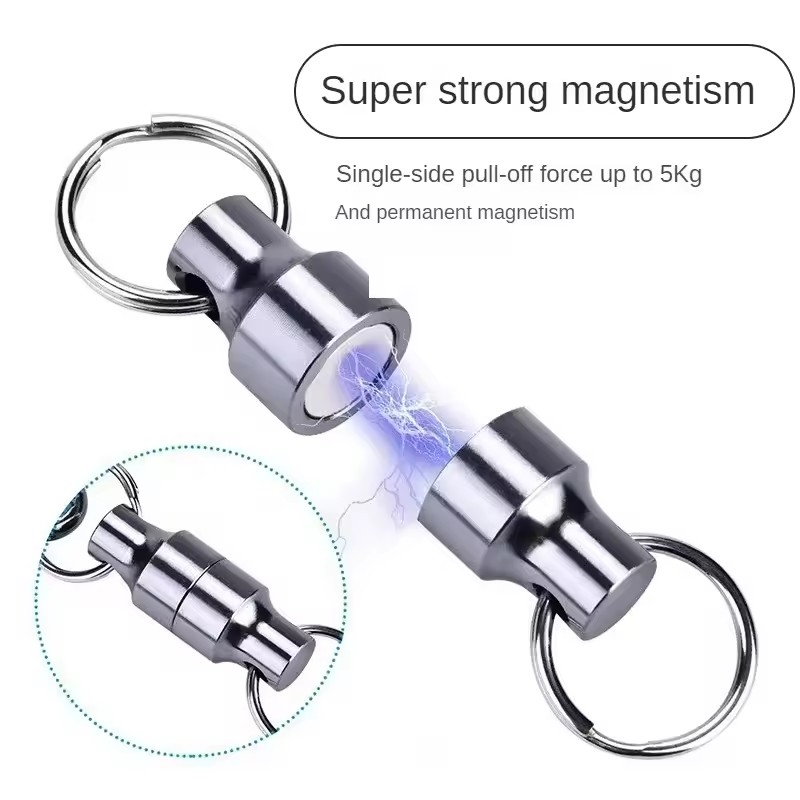 Carp Fishing Magnetic Tool Release Rack Fly Fishing Reel Net Release With Keychain Fishing Clip Magnetic Buckle Magnet Hook DIY