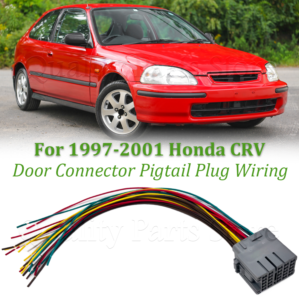 Conductor/pasajero 1 pieza conector de puerta de coche cableado de clavija trenzada para Acura Integra para Honda CR-V Prelude Civic EK CRV 1997-2001