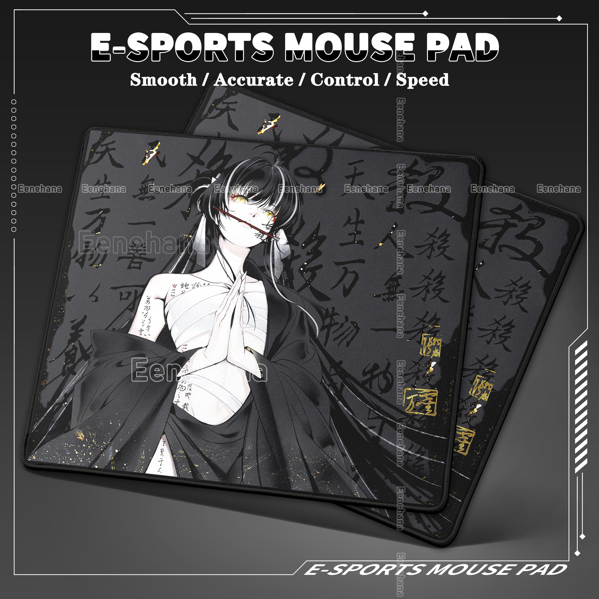 Seven Kill Esports Black Mouse Pad Slimflex Xsoft More Controllable Japanese Witches Mousemats New Product Anime Pc Gamer Gifts