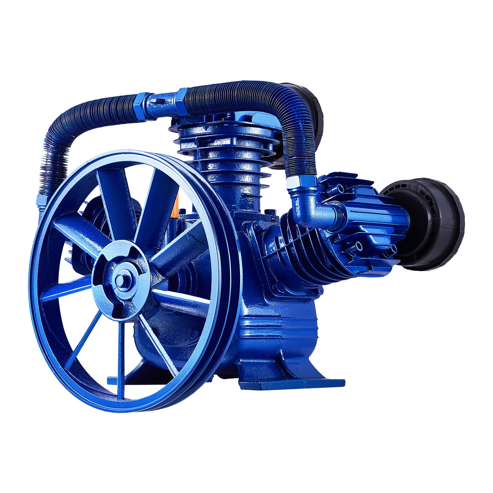 SucceBuy 10HP Air Compressor Pump Head 90PSI 3-Cylinder Oil Lubricated Compressor Piston Head Dual Stage V-Type Air Compressor
