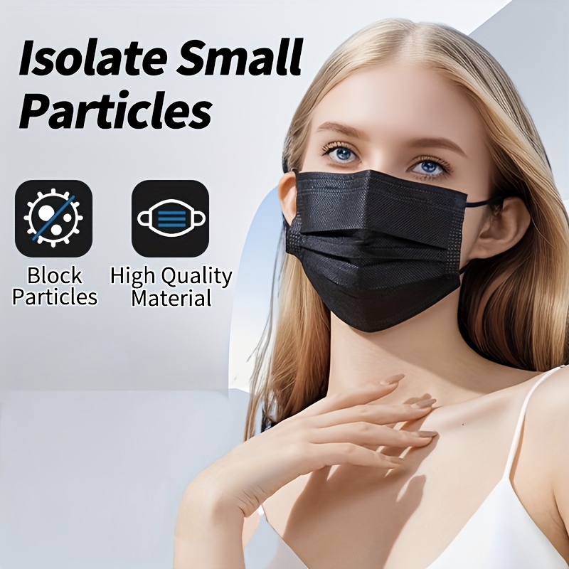 50 pçs/caixa máscara descartável máscara de orelha rosa bule preto branco máscara 3 camada meltblown não tecido respirável elástico adulto máscara