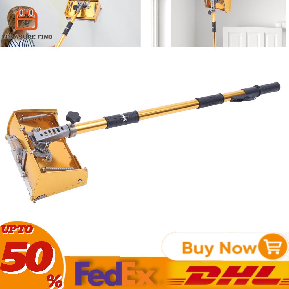 Drywall Finalizador Plano com Alça Extensível, Ferramentas Profissionais, Gesso Cartonado, Wallboard, Sheetrock, Lama para Putty, 40 "-64"