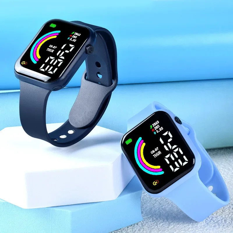Relógio infantil ultra leve led relógio digital para crianças menino menina esportes pulseira de silicone relógios eletrônicos menino meninas relógio relógio