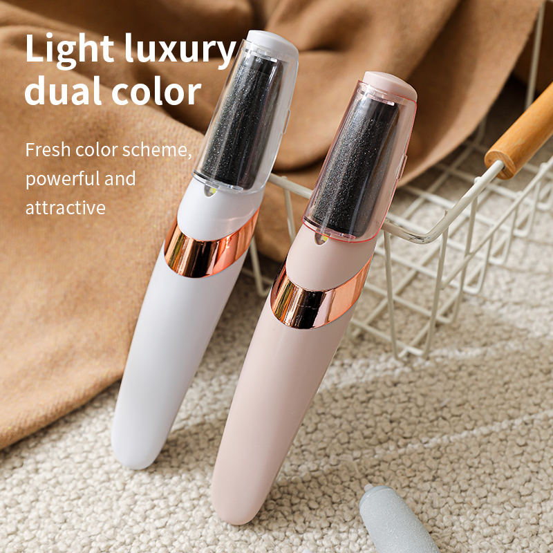 Lime à pieds électrique portable rechargeable par USB, vitesse réglable, outil de pédicure, éliminateur de peaux mortes et de callosités pour le soin des pieds