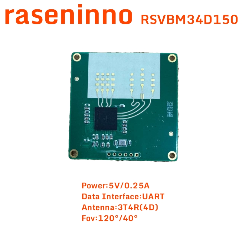 Módulo sensor de radar raseninno mmWave RSVBM34D150 ROS detección de robótica autónoma evitar burbuja de seguridad rastreador móvil de obstáculos pequeños