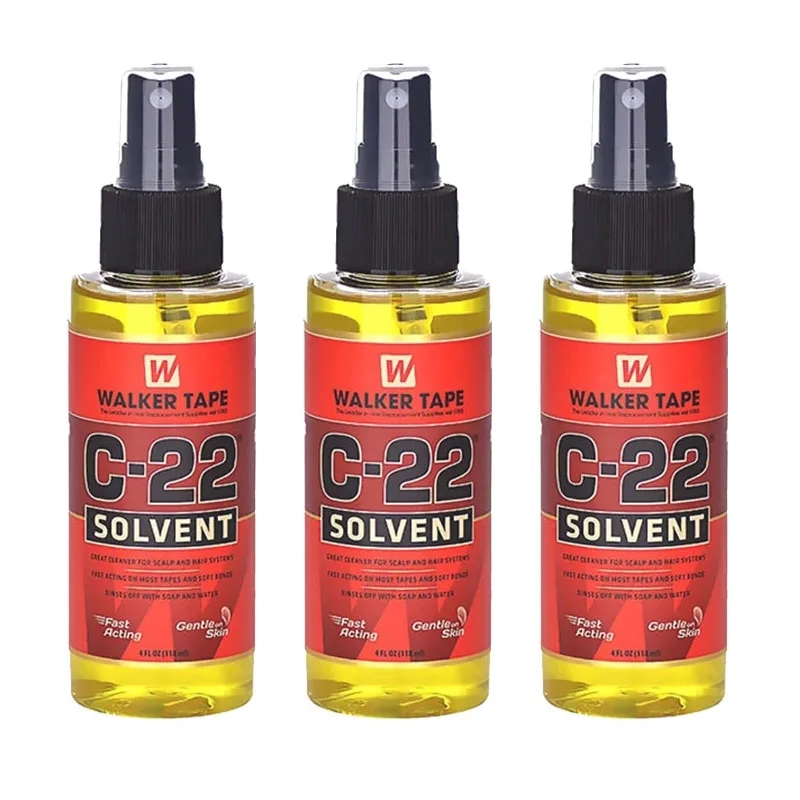 4 FL OZ 118ml Walker เทป C-22 ตัวทําละลาย Remover ทําความสะอาดที่ดีสําหรับหนังศีรษะและผมระบบ Fast Acting บนเทปส่วนใหญ่