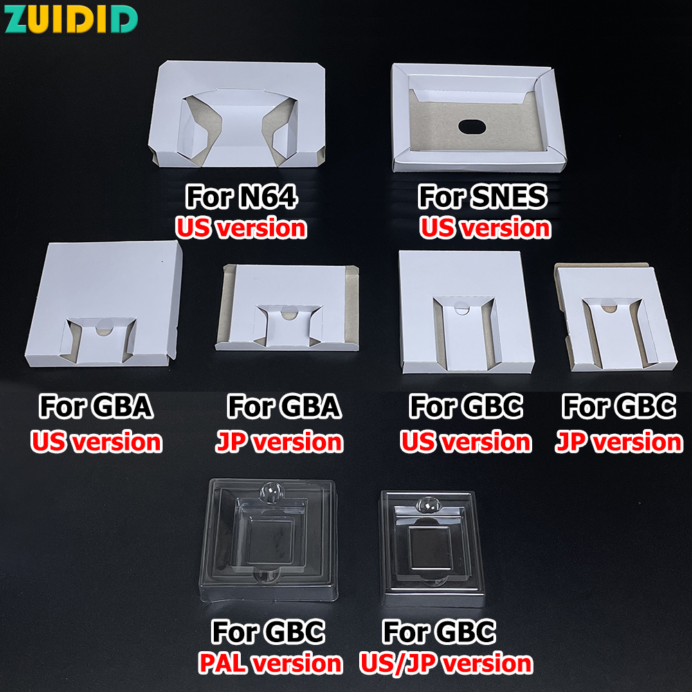 ZUIDID 5PCS กล่องเปลี่ยนกระดาษแข็งด้านใน Inlay ใส่ถาดสําหรับ GBA หรือสําหรับ GBC SNES N64 เกม US JP รุ่น