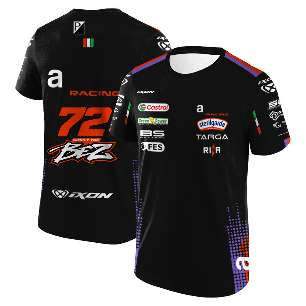 2026 Marco Bezzecchi 72 Kaus Tim Replika Martín 89 Driver Kaus Pria Kasual Olahraga Atasan Lengan Pendek Cepat Kering 6XL