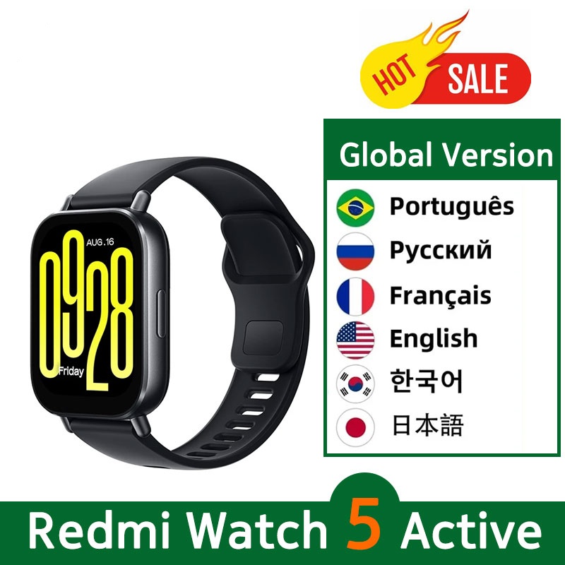 【Brand+】Xiaomi Redmi Watch 5 Active รุ่น Global หน้าจอ 2 นิ้ว แบตเตอรี่ใช้งานได้นานสูงสุด 18 วัน รองรับโหมดออกกำลังกายกว่า 140 โหมด เชื่อมต่อบลูทูธ