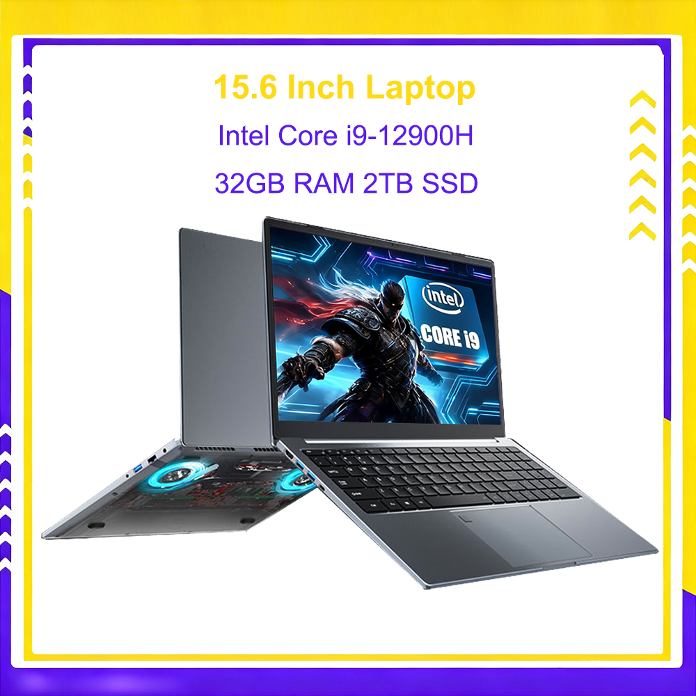 15,6-дюймовый ноутбук Intel Core i9-12900H 32 ГБ ОЗУ 2 ТБ SSD Window 11 Por 2 * DDR4 2 * M.2 SSD Ультрабук Разблокировка отпечатков пальцев ноутбука