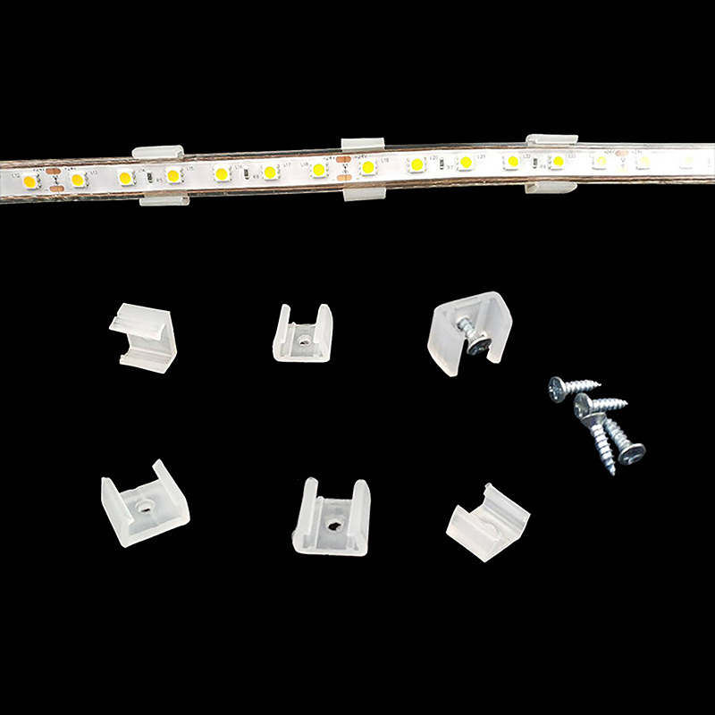 20PCS LED Streifen Fix Clips Stecker Für Befestigung 2835 Neon Licht 220V COB Kunststoff Schnalle Flexible Zubehör 10/12/14/17/20mm