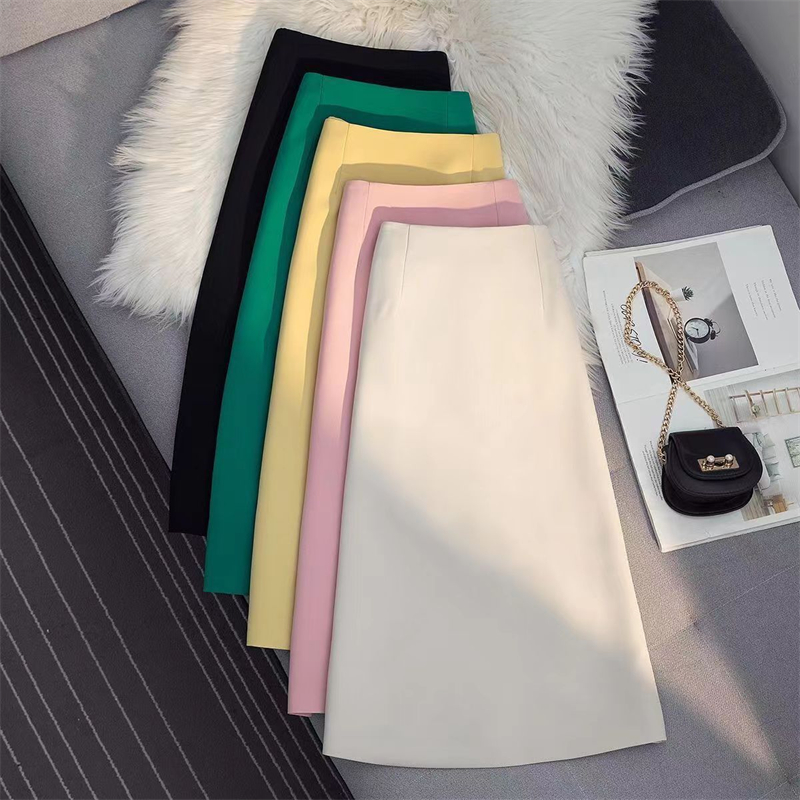 Women Office Pencil Skirts 2025 New Elegant Fashion Autumn High Wiast Black Skirt Zipper Korean Style Winter Skinny Corset Skirt