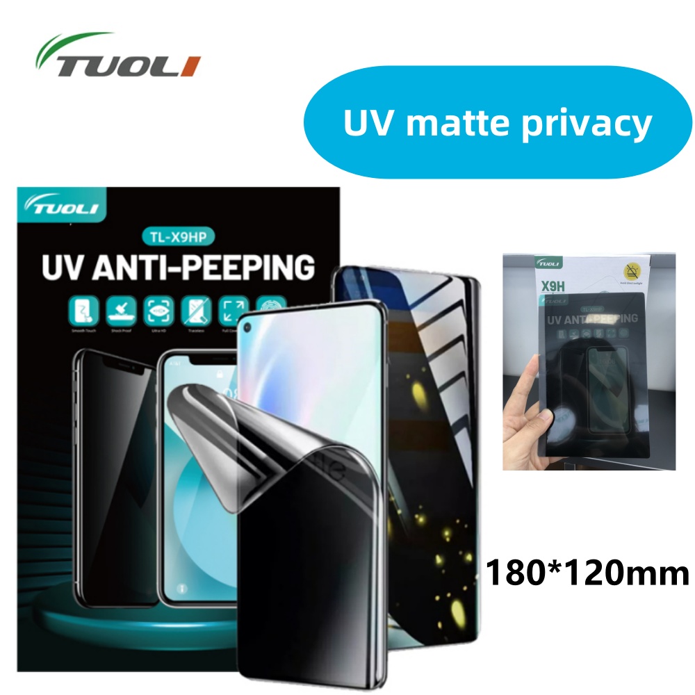 TUOLI 20 sztuk X9HP Anti-Spy Anti-peep UV matowa folia szklana zapewniająca prywatność hydrożelowa osłona ekranu maszyna do cięcia Plottor