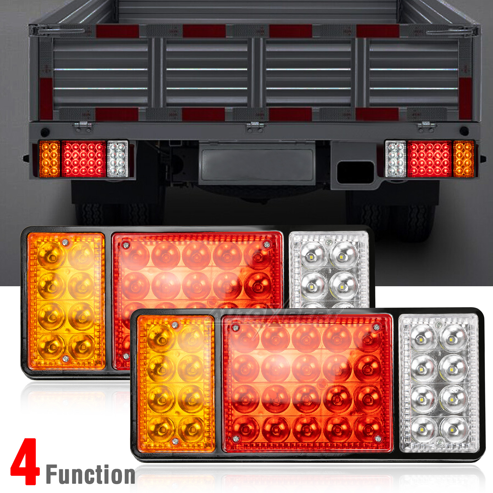 2x36 LED rimorchio per auto fanale posteriore camion barca Caravan segnale di svolta Stop indicatore freno DC 12 V ribaltabile telaio camion Camper