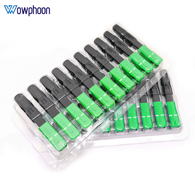 10 Uds SC APC conector rápido SC UPC adaptador de fibra óptica FTTH conector rápido de fibra montaje de campo personalizado