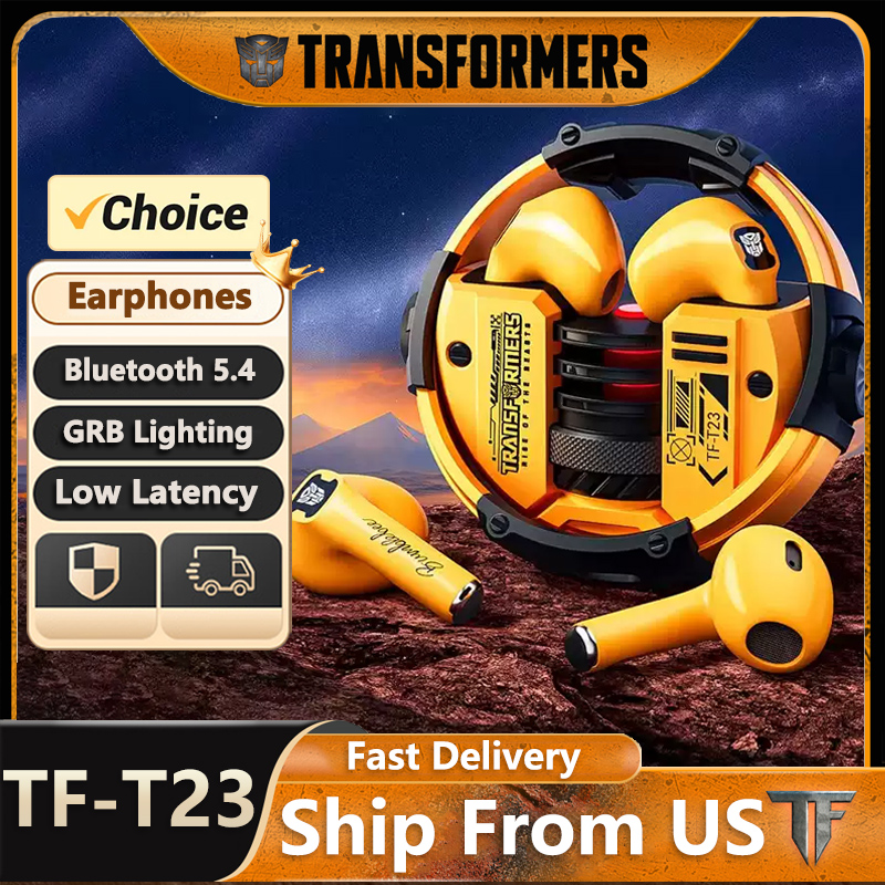 Schiff aus den USA Transformers Drahtlose Bluetooth-Kopfhörer Gaming-Headset mit geringer Latenz TF-T23 HD-Anruf mit Mikrofon-Ohrhörern Sport