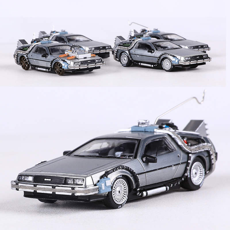 MJ 1:64 DeLorean DMC I II III «Назад в будущее», машина времени Mr.Fusion, литая под давлением игрушечная модель автомобиля