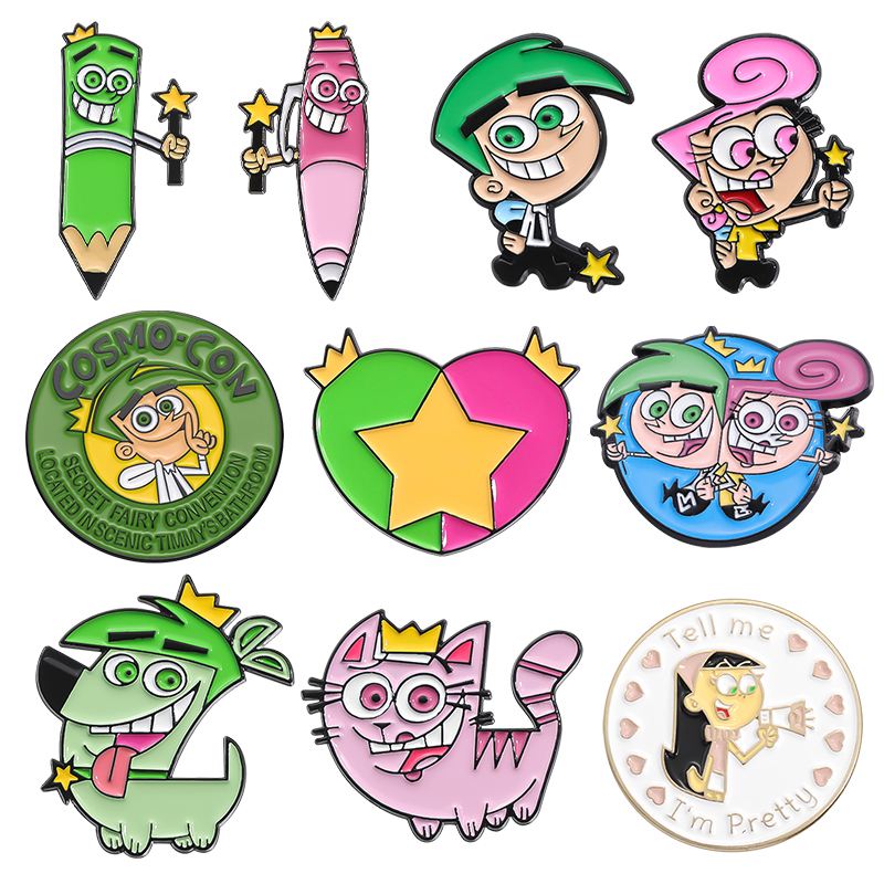 Cartoon TV Series Esmalte Pins, Conto de Fadas Personalizado, Cão, Gato, Caneta Broches, Emblemas, Pin Jewelry, Presente para Fãs, Acessórios