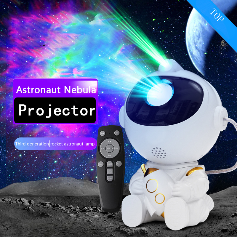 LED スター銀河プロジェクターナイトライト宇宙飛行士星空寝室の部屋の装飾子供のギフト - LED 雰囲気作成ランプ