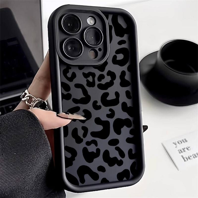 Funda de teléfono con estampado de leopardo INS para iPhone 11, funda suave de silicona mate para iPhone 13, 14, 12, 16 Pro, 15 Pro Max, XR, XS X 7, 8 Plus, SE