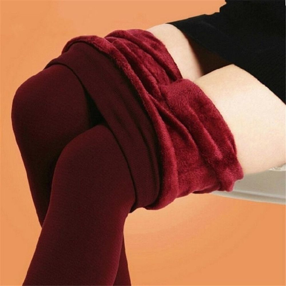 Moda magro leggings inverno térmico grosso pantyhos roupas femininas 8 cores calças estiramento quente collants fluff forrado