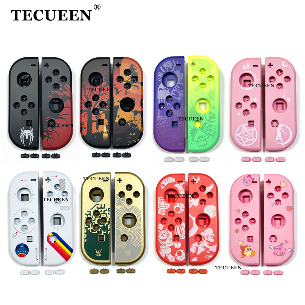 Cangkang Pengganti untuk Nintendo Switch Joy-Con, Cangkang Lengkap dengan Tombol, Suku Cadang Perbaikan, Casing Plastik untuk Cangkang Joy-Con DIY