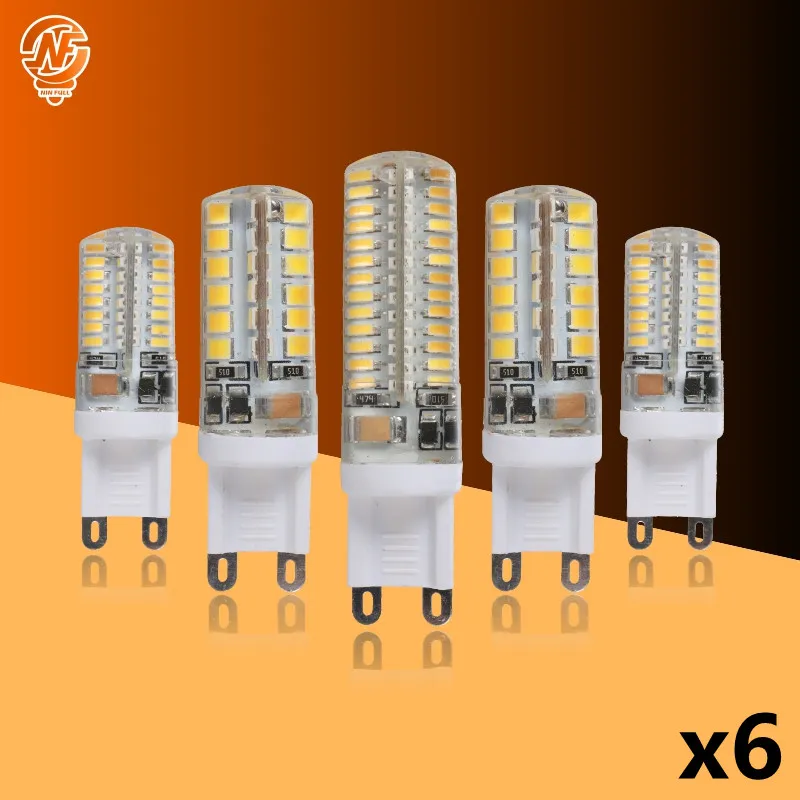 6 Cái/lốc G9 LED 7W 9W 10W 12W Ngô Bóng Đèn AC 220V-240V SMD 2835 3014 Đèn LED Lampada Đèn LED Xoay 360 Độ Thay Thế Đèn Halogen