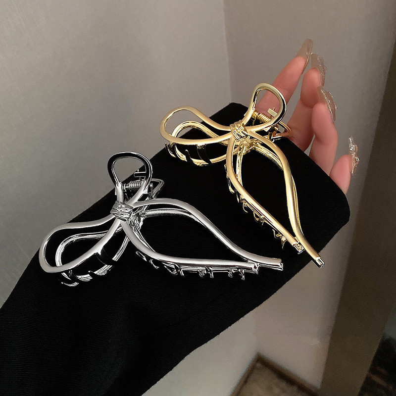 Neue Mode Frauen Elegante Gold Farbe Hohl Geometrische Metall Haar Klaue Vintage Haar Clips Stirnband Haarnadel Krabben Haar Zubehör