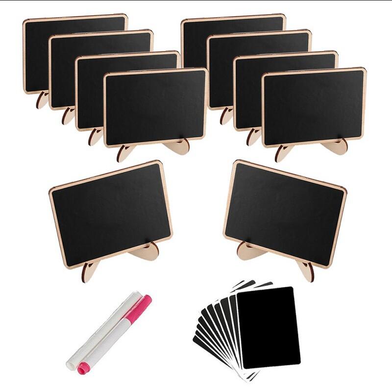 10 pièces tableaux signes avec chevalet support petits tableaux noirs pour mariages messages tableaux noirs ardoise
