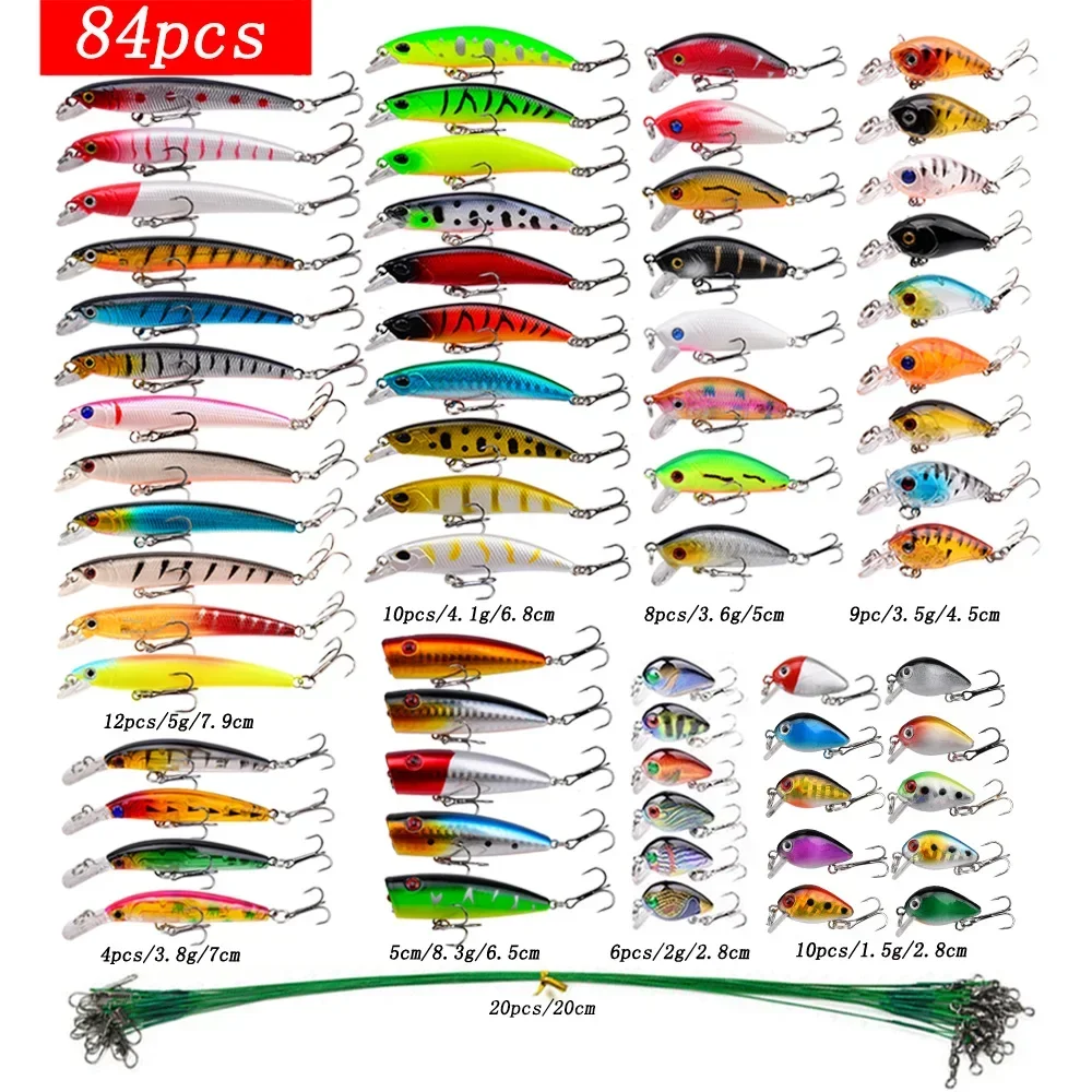 Set di esche da pesca Esche rigide da pesca Mini Minnow Altalena galleggiante Crankbait Crazy Wobblers Esche artificiali a manovella bioniche