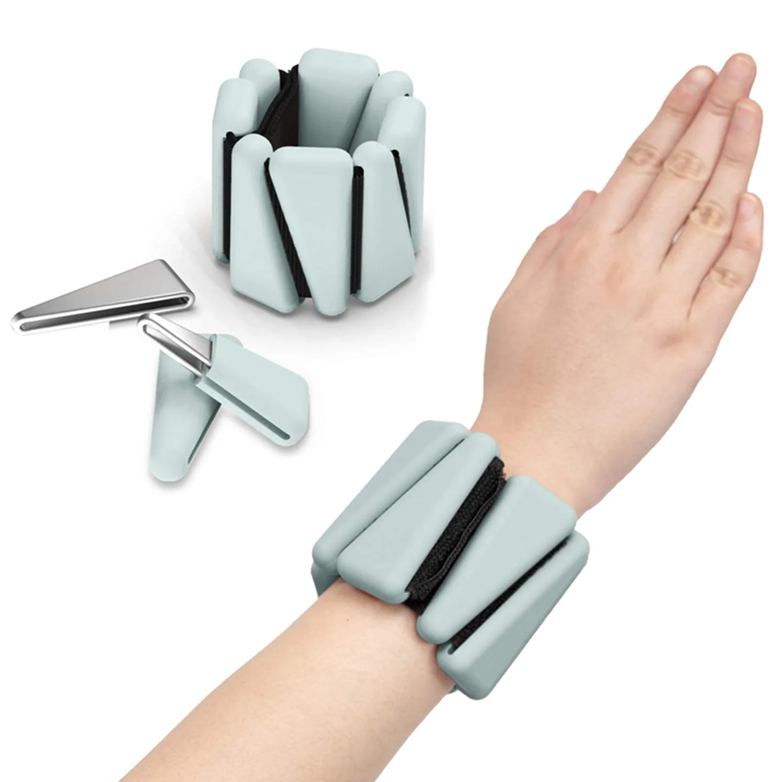 1/2lbs Polsgewichten Yoga Fitness Oefening Driehoek Siliconen Verstelbare Enkel Polsbeschermer Gewicht Bracele Jogging Polsband