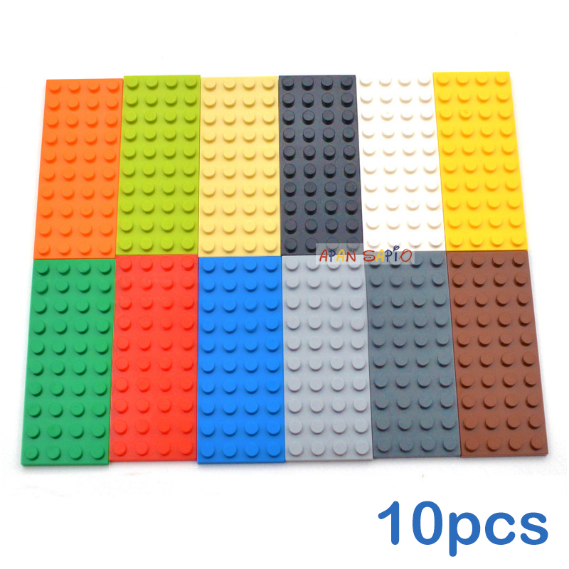 10 sztuk 4x10 punktów DIY klocki cienkie figurki cegły edukacyjne kreatywne zabawki dla rozmiar dziecięcy kompatybilny z 3030